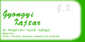 gyongyi kajtar business card