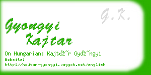 gyongyi kajtar business card